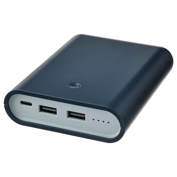 VARMFRONT - Power bank, dark blue, 10400 mAh