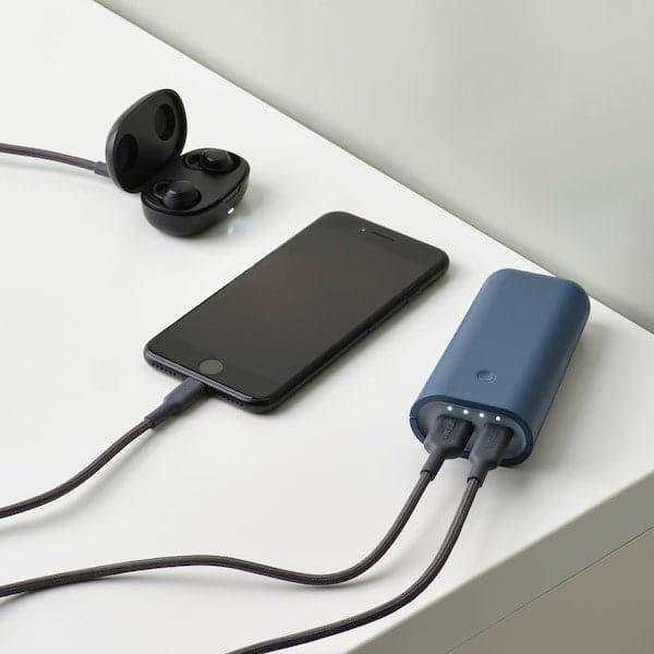 Ikea VARMFRONT - Power bank, blue, 5200 mAh