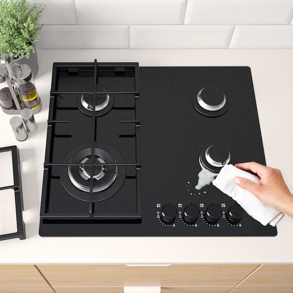 VASASTAN Gas hob, 500 glass / black,59 cm , 59 cm - best price from Maltashopper.com 80523439