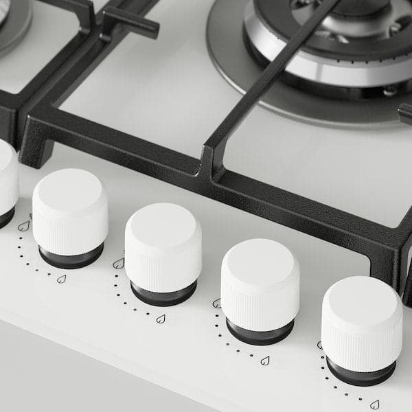 VASASTAN Gas cooktop, 700 glass/white, 74 cm , 74 cm - best price from Maltashopper.com 60523586