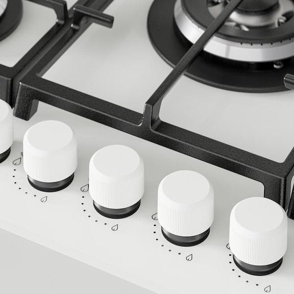 VASASTAN Gas cooktop, 700 glass/white, 74 cm , 74 cm - best price from Maltashopper.com 60523586