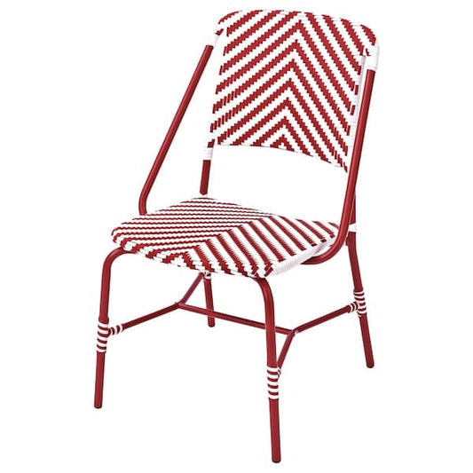 Ikea VASSHOLMEN - Chair, indoor/outdoor, red/white ,