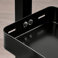 VATTENKAR - Desktop shelf, black, 49x15 cm - best price from Maltashopper.com 40541572