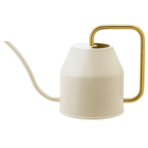 VATTENKRASSE - Watering can, ivory/gold-colour, 0.9 l