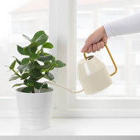 VATTENKRASSE - Watering can, ivory/gold-colour, 0.9 l - best price from Maltashopper.com 40394118