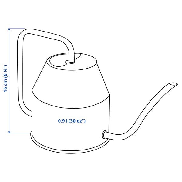 VATTENKRASSE - Watering can, ivory/gold-colour, 0.9 l - best price from Maltashopper.com 40394118