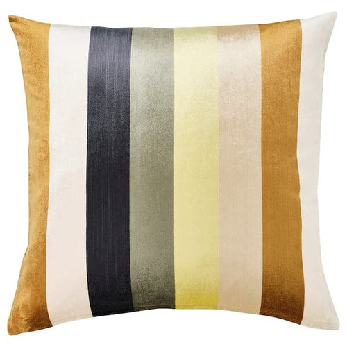 VATTENVÄN - Cushion cover, beige/striped, 50x50 cm