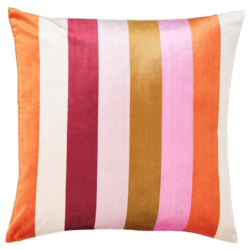 VATTENVÄN - Cushion cover, pink/striped, 50x50 cm