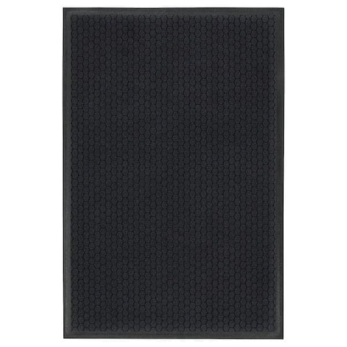 VATTENVERK - Door mat, indoor, dark grey, 100x150 cm