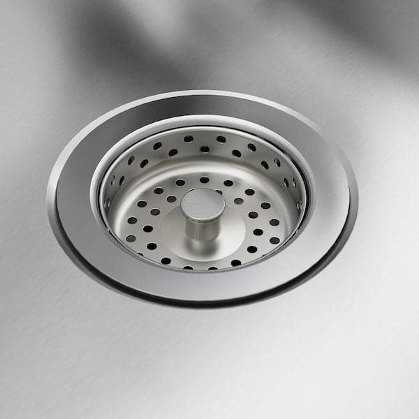 VATTUDALEN - Inset sink, 1 bowl with drainboard, stainless steel, 86x47 cm - best price from Maltashopper.com 29158189