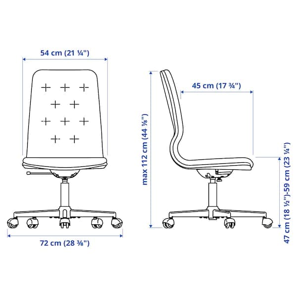 Ikea VEBJÖRN/MULLFJÄLLET / BILLY/OXBERG Desk/storage element - and swivel chair beige/grey/white ,