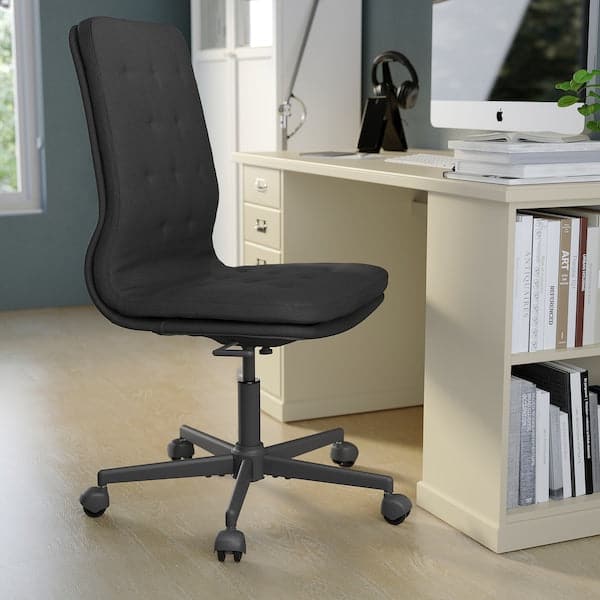 VEBJÖRN/MULLFJÄLLET / BILLY/OXBERG Desk/storage element - and swivel chair beige/grey/white , - best price from Maltashopper.com 09436366