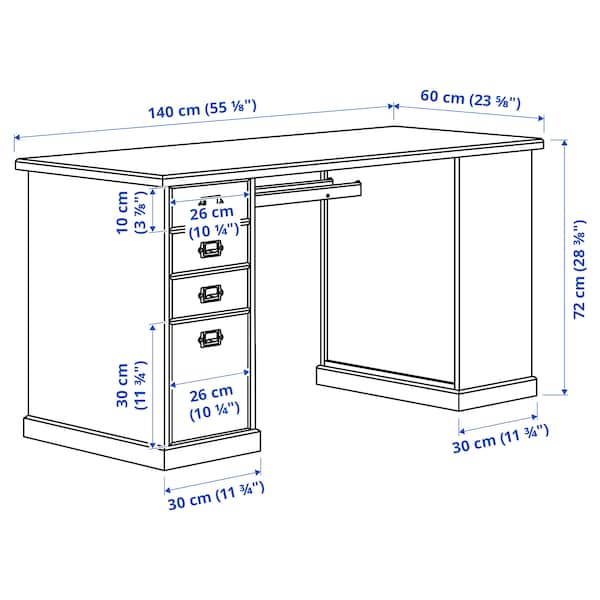 VEBJÖRN - Desk, beige, 140x60 cm - best price from Maltashopper.com 60460838