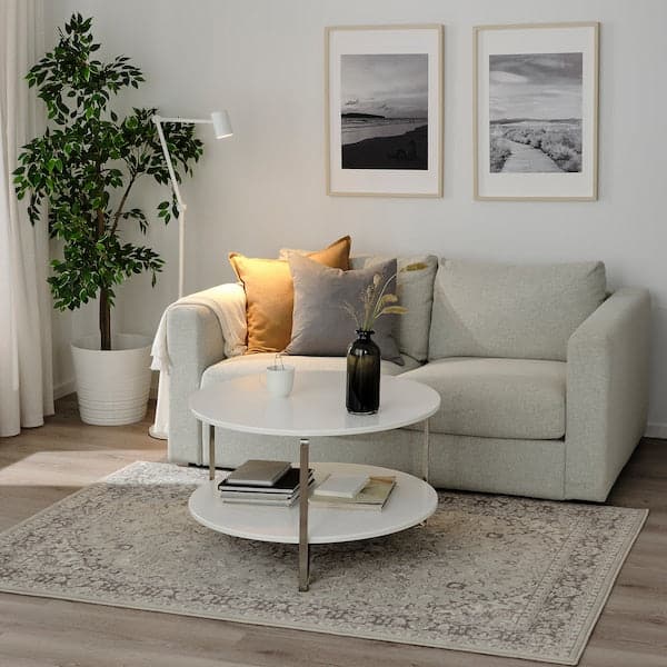 Ikea VEDBÄK - Rug, low pile, light grey, 133x195 cm