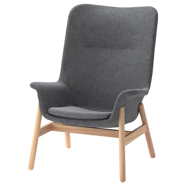 VEDBO Armchair with high backrest - Gunnared dark grey , - best price from Maltashopper.com 10424131