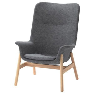 Ikea VEDBO Armchair with high backrest - Gunnared dark grey ,