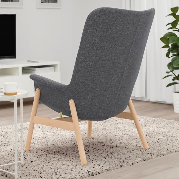 VEDBO Armchair with high backrest - Gunnared dark grey , - best price from Maltashopper.com 10424131