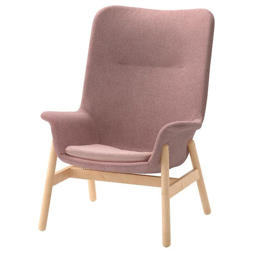 VEDBO Armchair with high backrest - Gunnared light brown-pink ,
