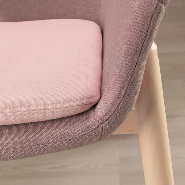 Ikea VEDBO Armchair with high backrest - Gunnared light brown-pink ,