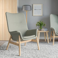 VEDBO Armchair with high backrest - Gunnared light green , - best price from Maltashopper.com 50494259