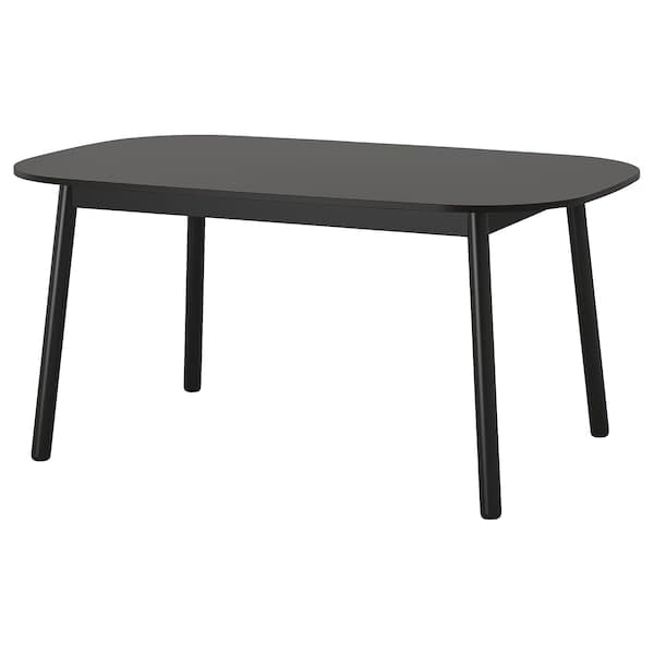 VEDBO - Dining table, black, 160x95 cm - best price from Maltashopper.com 40403146