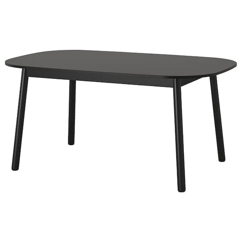 VEDBO - Dining table, black, 160x95 cm
