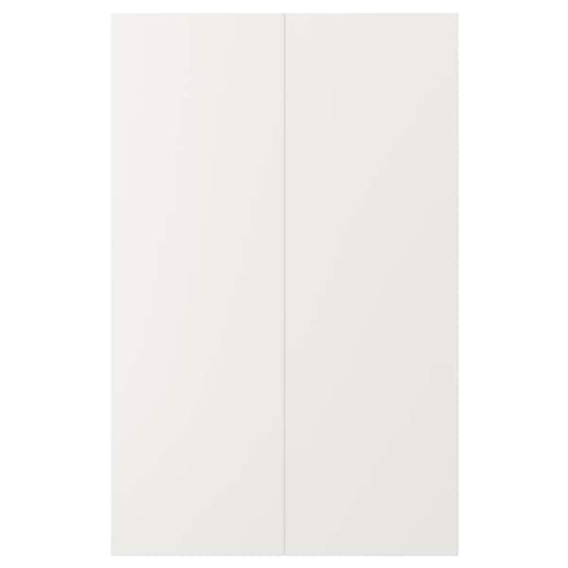 VEDDINGE 2-p door f corner base cabinet set, white, 25x80 cm