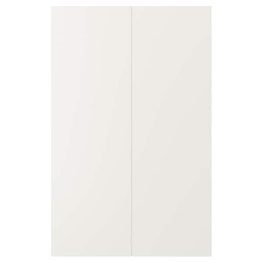 Ikea VEDDINGE - 2-p door f corner base cabinet set, white, 25x80 cm