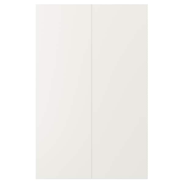 Ikea VEDDINGE - 2-p door f corner base cabinet set, white, 25x80 cm