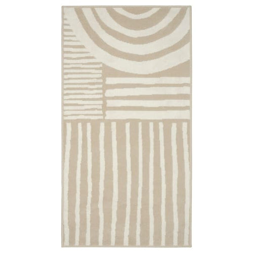 VEJSTRUP - Rug, low pile, beige/white, 80x150 cm