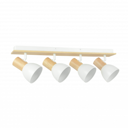 VENOSA SPOTLIGHTS WOOD AND METAL WHITE 10X61X19CM 4XE14=15W