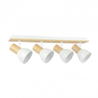 VENOSA SPOTLIGHTS WOOD AND METAL WHITE 10X61X19CM 4XE14=15W