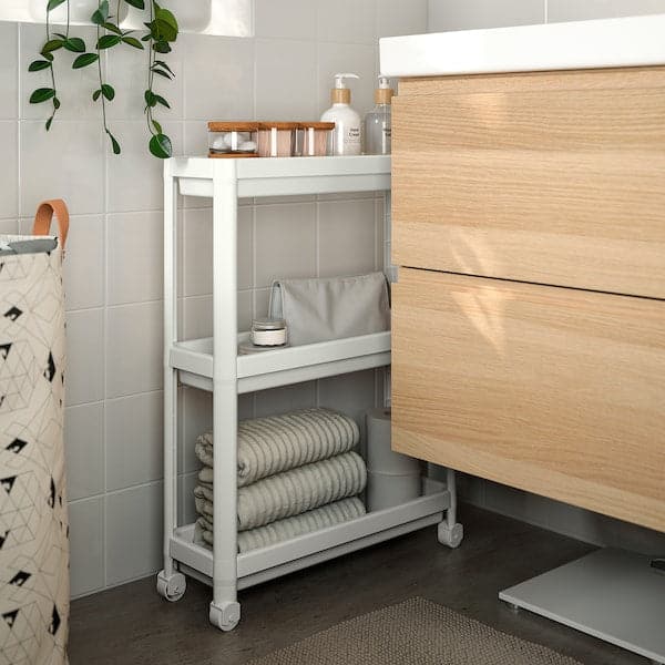 VESKEN - Trolley, white, 54x18x71 cm - best price from Maltashopper.com 00471222
