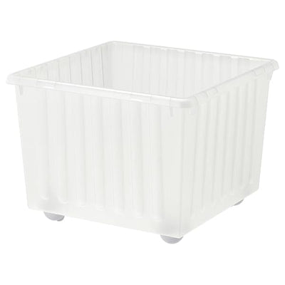 VESSLA - Storage crate with castors, white, 39x39 cm - best price from Maltashopper.com 30064849