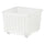 VESSLA - Storage crate with castors, white, 39x39 cm