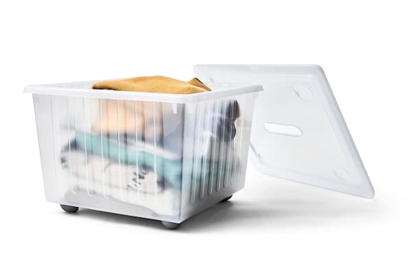 Ikea VESSLA - Storage crate with castors, white, 39x39 cm