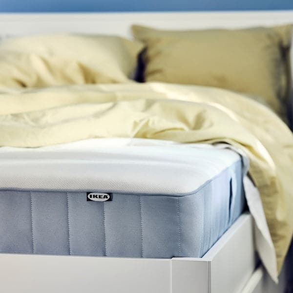 Ikea VESTERÖY Pocket sprung mattress, extra firm/light blue, 140x200 cm ,