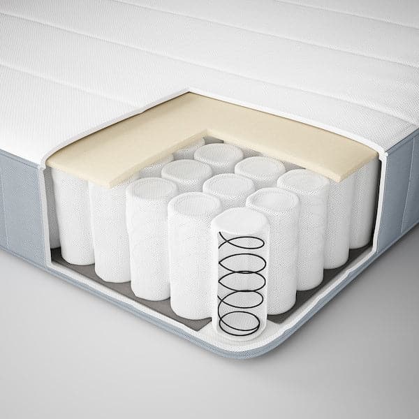 Ikea VESTERÖY Pocket sprung mattress, extra firm/light blue, 140x200 cm ,