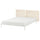 VEVELSTAD - Bed frame with 2 headboards, white/Tolkning rattan, 160x200 cm