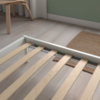 VEVELSTAD - Bed frame with 3 headboards, white/Tolkning rattan, 90x200 cm - best price from Maltashopper.com 99441820