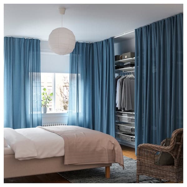 Ikea VIDGA Single rail for curtain - ceiling fixing accessories included/silver 140 cm ,