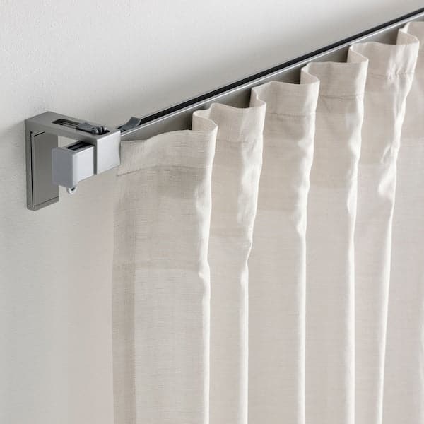 Ikea VIDGA Single rail for curtain - ceiling fixing accessories included/silver 140 cm ,