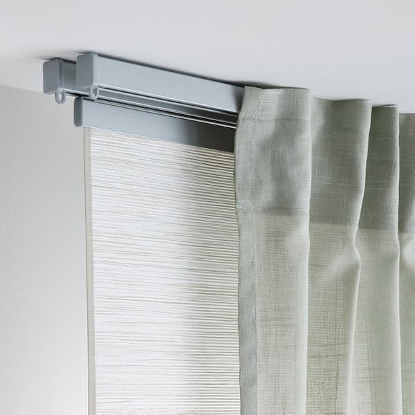 Ikea VIDGA Single rail for curtain - ceiling fixing accessories included/silver 140 cm ,