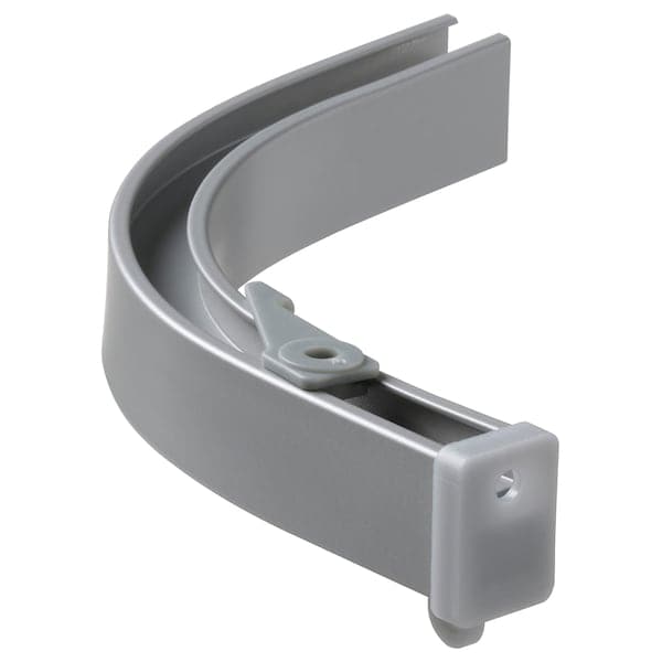 Ikea VIDGA Corner element, single rail - ceiling fasteners included/silver color ,