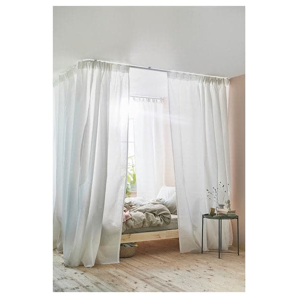 VIDGA - Room divider for corner, white - best price from Maltashopper.com 69428245