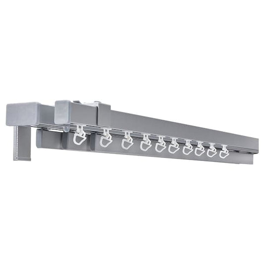 Ikea VIDGA Single/triple curtain rail set - silver color ,