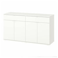 VIHALS - Sideboard, white, 140x37x75 cm - best price from Maltashopper.com 30491718