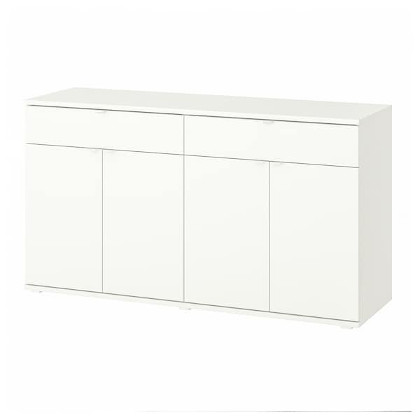 VIHALS - Sideboard, white, 140x37x75 cm