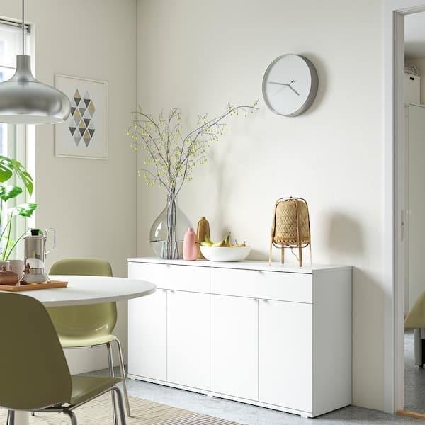 Ikea VIHALS - Sideboard, white, 140x37x75 cm