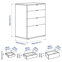 VIHALS - Chest of 4 drawers, white/anchor/unlock-function, 70x47x90 cm - best price from Maltashopper.com 00483239